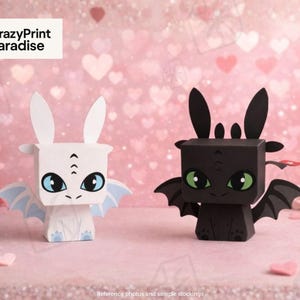 Manualidad de papel de Furia Nocturna y Furia Luminosa: Decoración de dragón DIY inspirada en la película (Plantilla PDF)