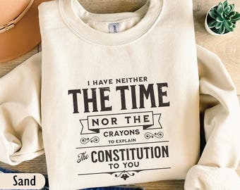Democratic Shirt Pro Democracy Sweatshirt Defend The Constitution Sarcastic Anti Trump Political Protest Shirt Liberal Ironic Sweater