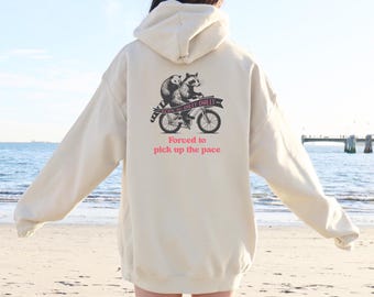 Born to dilly dally, forced to pick up the pace - funny racoon hoodie, opossum shirts, vintage funny possum, opossum lover, racoon lover