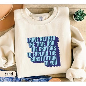 Political Protest Shirt Retro Style Democratic Tshirt Pro Democracy Sweatshirt Defend The Constitution Sarcastic Liberal Ironic sweatshirt