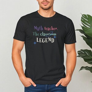 Chemise professeur de mathématiques, t-shirt professeur de mathématiques, cadeau drôle de professeur de mathématiques, chemise de mathématiques mignonne, cadeau pour professeur de mathématiques, chemise colorée de professeur de mathématiques
