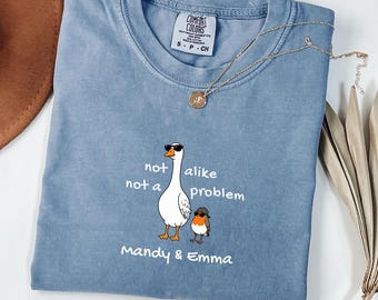 Funny best friend shirt, custom t-shirt bestie gifts, Comfort Colors tshirt, goose and robin shirt, best friends shirts, personalized BFF