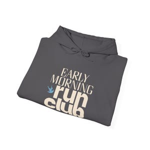 Running Hoodie Run Club Shirt Early Morning Retro Runner Tee Marathon Training Gift Fitness Graphic Sweatshirt image 15