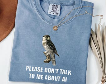 Anti AI Funny Bird Shirt, Owl Tee, Sarcastic Coworker Gift