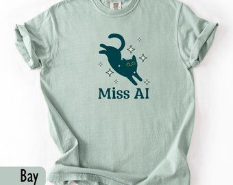 Funny AI Shirt, Funny Comfort Colors, Miss AI Asking It To Stop, Colorful Retro Internet Aesthetic Tee, Viral Meme Shirt