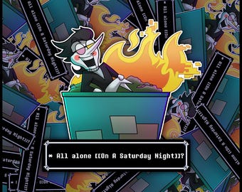Spamton Dumpster Sticker