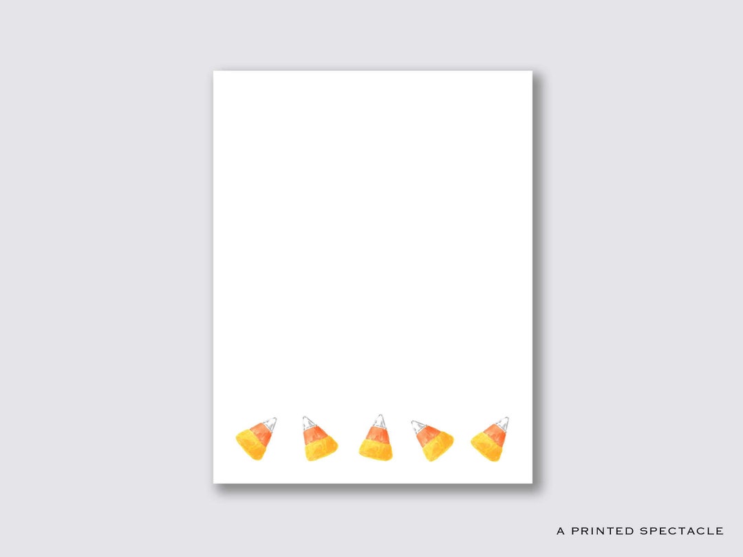 Watercolor Candy Corn Notepad: Halloween Stationery - Etsy