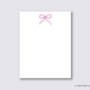 Bloc-notes rose avec noeud | Bloc-notes pour bébé, baby shower, cadeau maman, cadeau papa, preppy, mignon, nouveau né, bébé fille, cadeau fillette, bloc-notes pour enfant