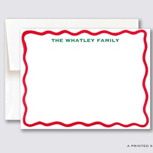 Personalisiertes Notecard Set mit weihnachtlicher Jakobsmuschel | Rote Jakobsmuschel Karten, Urlaub Briefpapier, Dezember Notizen, Hostessen Geschenk, Weihnachtsfeier, Kinder