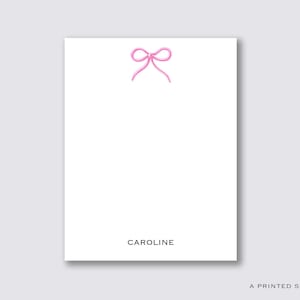 Różowa kokardka spersonalizowany notatnik | Notatnik dla dziecka, Baby Shower, prezent dla mamy, prezent dla taty, elegancki, słodki, nowe dziecko, dziewczynka, prezent dla dziewczynki, notatnik dla dzieci
