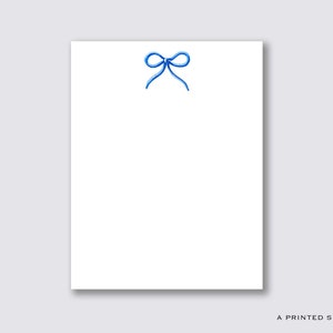 Blue Bow Notepad | Baby Notepad, Baby Shower, Mom Gift, Dad Gift, Preppy, Cute, New Baby, Baby girl, Girlie Gift, Kids Notepad