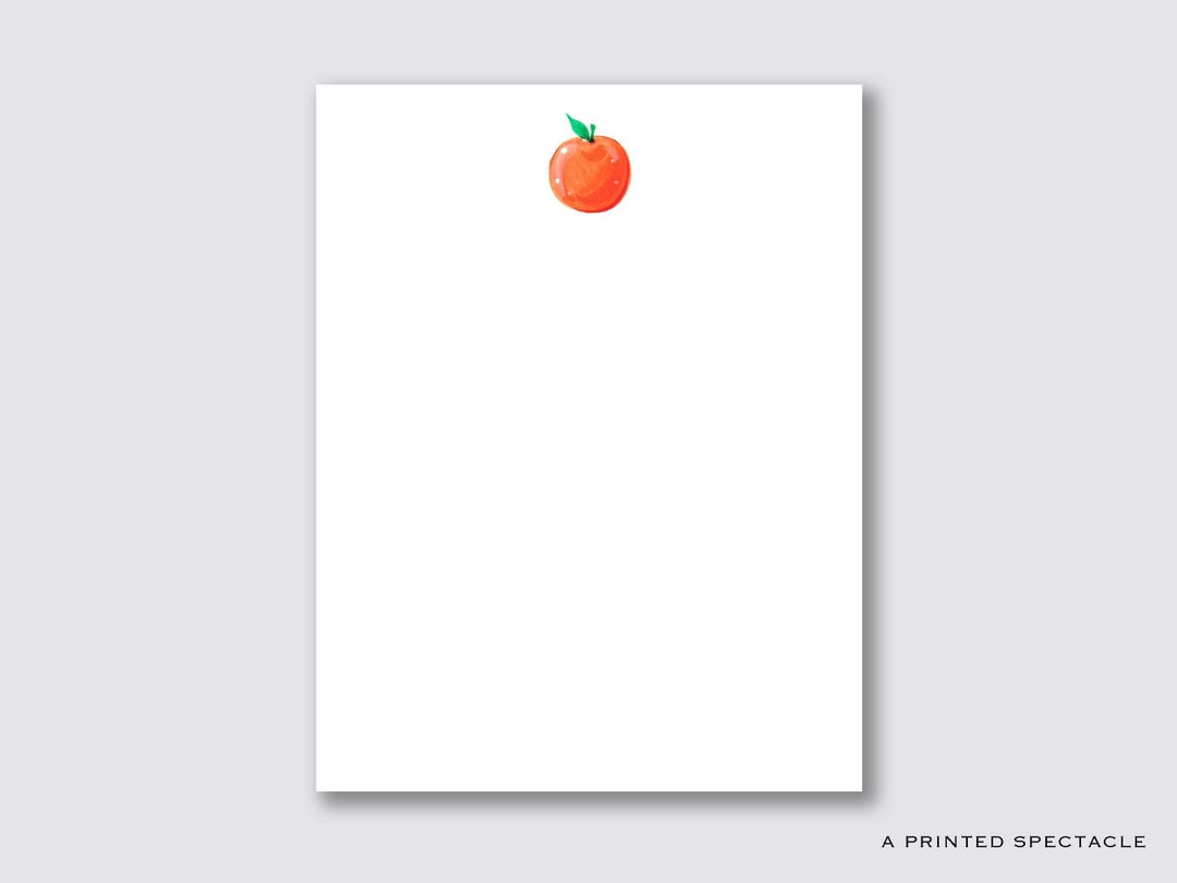 Orange Notepad | Preppy Notepad, Hostess Gift, Fruit Notepad, Girlie ...