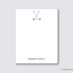 bloc-notes personnalisé de clubs de golf | Preppy, country club, bloc-notes de sport, cadeau pour papa, bloc-notes pour enfant, amateur de golf, cadeau pour hôtesse, viril, sport
