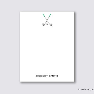 Golf Clubs Personalized Notepad | Preppy, Country Club, Sports Notepad, Dad Gift, Kids Notepad, Golf Lover, Hostess Gift, Manly, Sports