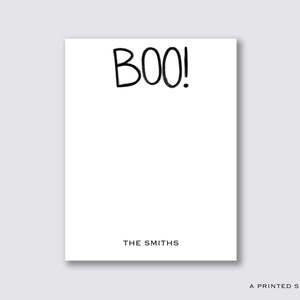 BOO! Personalized Notepad | Halloween, Thanksgiving, Kids Notepad, Fall Notepad, Watercolor Notepad, October Notes, Halloween Gift