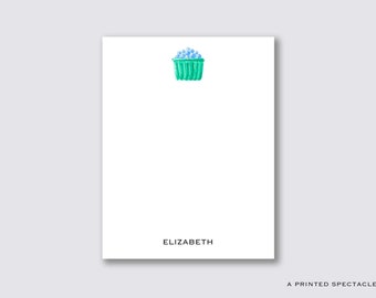 Personalized Blueberry Notepad: Watercolor Design, Foodie Gift