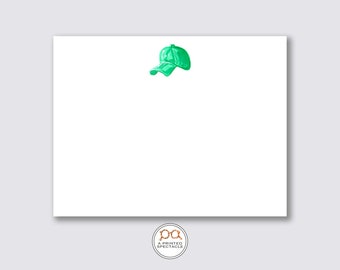 Baseball Hat Notecard Set | Thank You, Boys Stationery, Kids Stationery, Modern Notecard, Preppy, Hostess Gift, Sports Notecard