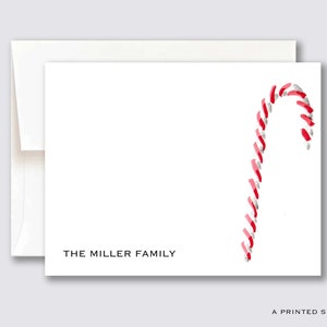 Candy Cane Personalisiertes Notizkarten-Set | Weihnachten, Weihnachtskarte, Geschenk für Sie, Einweihungsparty, Weihnachtsgeschenk, Familien-Notizkarte, Kinderbriefpapier