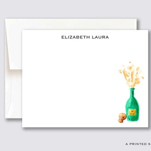 Champagner personalisiertes Grußkarten Set | Cheers, Brautjungfer Geschenk, Hochzeit, Feier, Preppy, Bachelorette, niedlich, Hostessen Geschenk, Brautparty