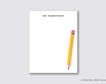 Personalized Pencil Notepad | Watercolor Stationery Gift
