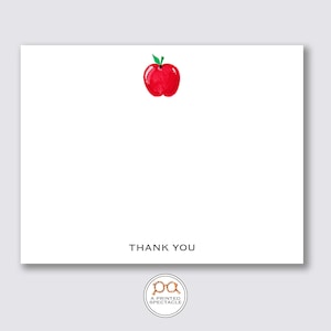 Apple-Dankeschön-Notizkarten-Set | Dankeskarte, Obstkarten-Set, Obstbriefpapier, Briefpapier-Geschenkset, Lehrergeschenk, Herbstnotizen, Herbst