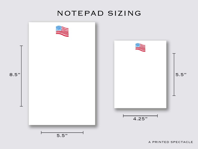 American Flag Notepad: Watercolor Design, Patriotic Gift - Etsy
