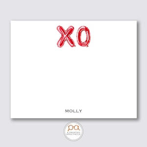 XO - Ensemble de cartes de correspondance personnalisées Bubble Letter | Saint-Valentin, Cadeau pour elle, Papeterie pour enfants, Galantines, Vacances, Mariage, Fiançailles, Fête