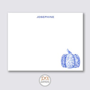 Gepersonaliseerde notitiekaartenset met gemberpot pompoen | Briefpapier herfst, Thanksgiving, preppy, cadeau voor haar, housewarming, chinoiserie, kinderen