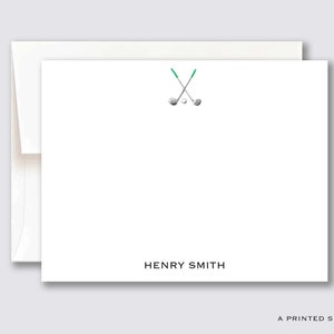 de cartes de correspondance personnalisées Clubs de golf | Amoureux du golf, viril, papeterie pour enfants, sport, country club, ligue de golf, preppy, cadeau golfeur, mignon