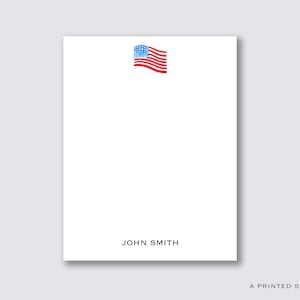 Amerikanische Flagge Personalisiertes Notizbuch | Kinder Notizblock, Americana, vierter Juli, veteran Geschenk, Preppy, Hostessengeschenk