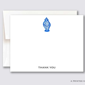 Ginger Jar Thank You Grußkarten Set | Danke, Karte, Chinoiserie, adrett, weiblich, Gastgeschenk, moderne Notecard, florale Notecard, girly