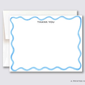 Blue Scallop Thank You Notecard Set | Thank You Card, Scallop Card Set, Scallop Stationery, Stationery Gift Set