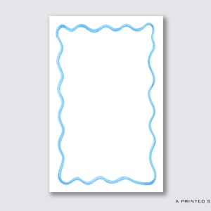 Blue Wavy Personalized Notepad Teacher Gift, Kids Notepad, Scallop To Do List, Preppy, Hostess Gift, Girls Notepad, Gift for Her image 4