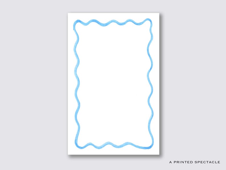 Blue Wavy Personalized Notepad Teacher Gift, Kids Notepad, Scallop To Do List, Preppy, Hostess Gift, Girls Notepad, Gift for Her image 4