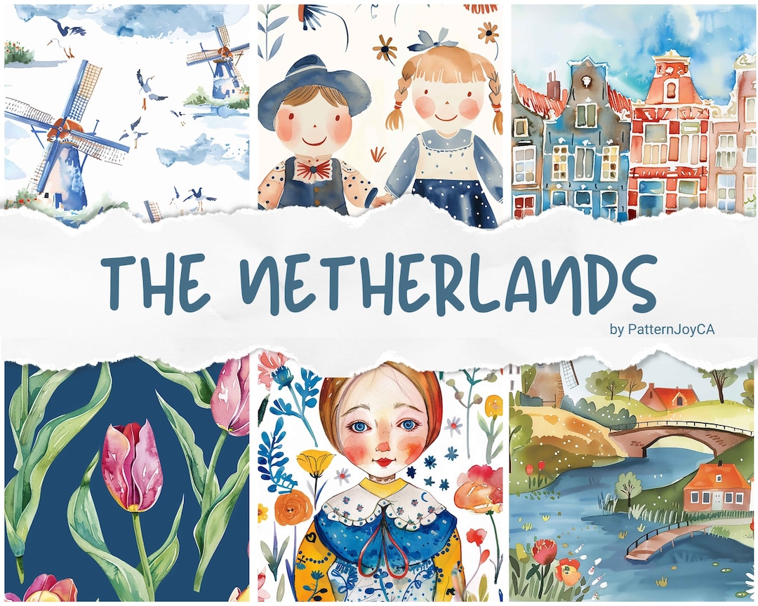 Seamless Pattern Pack, the Netherlands Seamless Patterns, Dutch ...