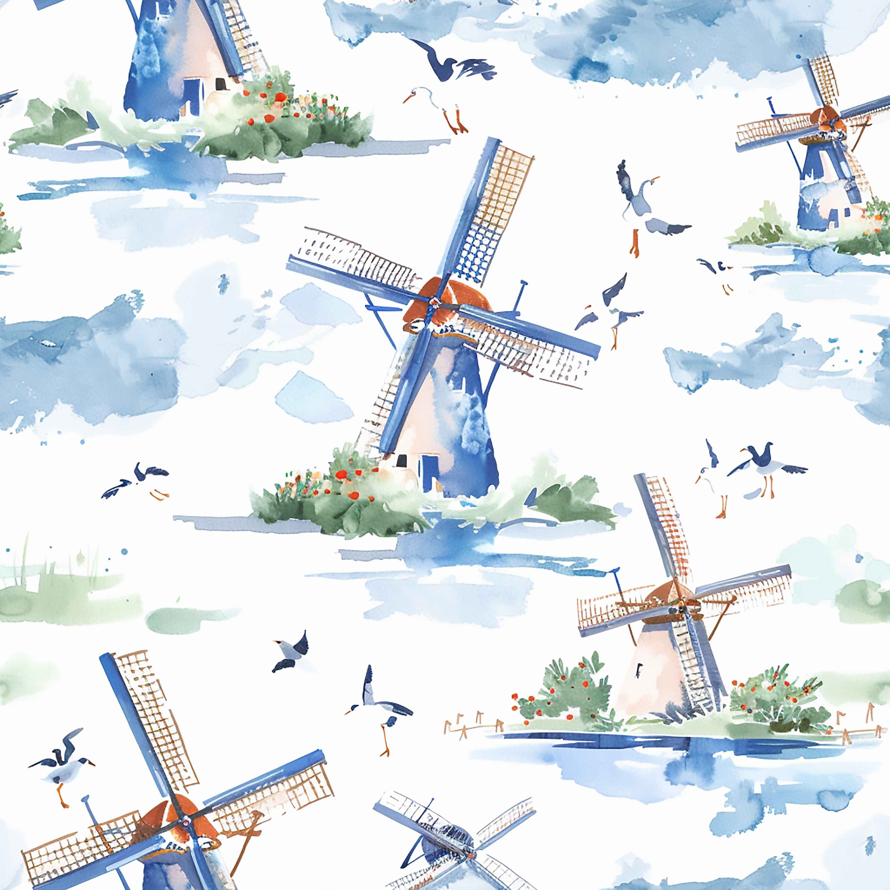 Seamless Pattern Pack, the Netherlands Seamless Patterns, Dutch ...