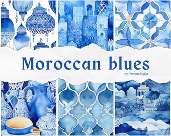 Seamless Pattern Pack, Moroccan Themed Patterns, Digital Paper - Etsy