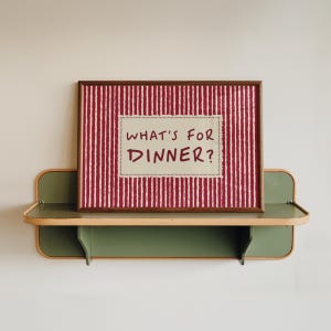 What's For Dinner Print - Kitchen Wall Art Decor - Cottage Core Striped Quote Poster