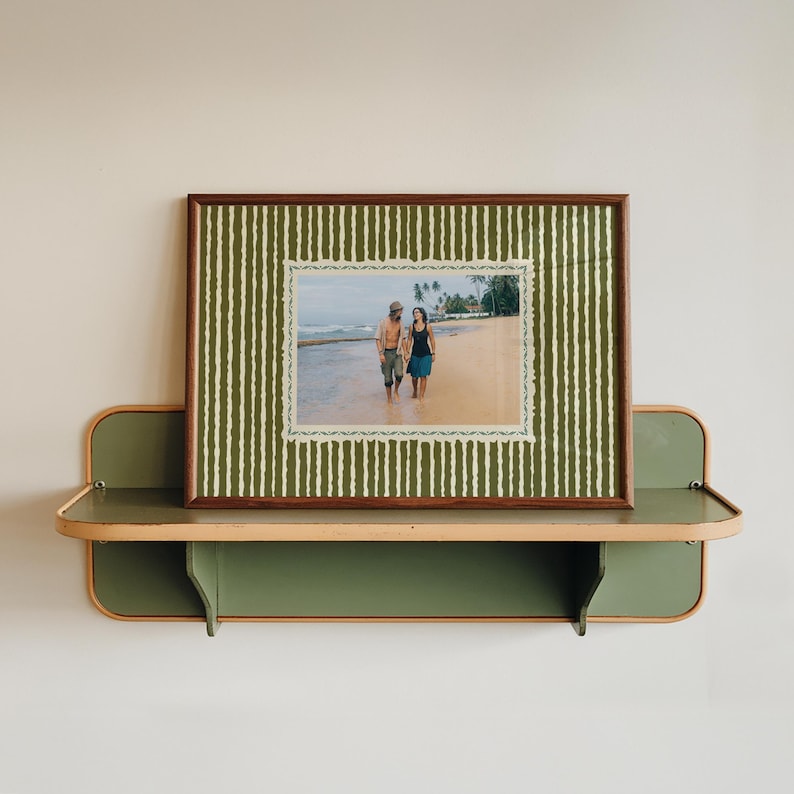 Custom Photo Print, Vintage Stripe Poster, Personalised Gift for Couples, Engagement, Anniversary, Birthday