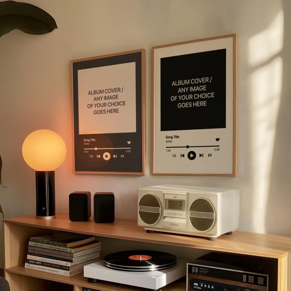 Custom Music Poster, Song Lyrics Print, Album Cover Prints, Favourite Song or Artist Gifts, Personalised Music Gifts, Custom Band Prints