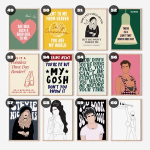 Music Inspired Prints, Song Lyrics Print Bundles, Music Wall Art, Band Wall Prints, Disco Pop Indie Rock Music Poster image 6