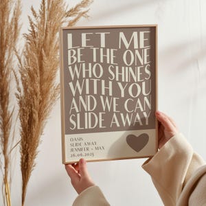 Unser Lieblingsliedtext Geschenk, Erster Tanz Druck, Lieblingslied der Paare, Hochzeitstag, personalisiertes Musikplakat, individuelles Liedgeschenk