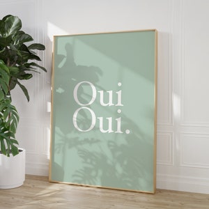 Oui Oui Bathroom Print - Funny Bathroom Wall Art - French Bathroom Decor - Bathroom Accessories - Oui Oui Typography Print