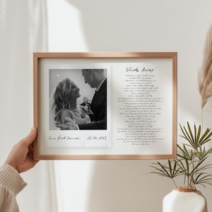 Testo personalizzato per anniversario di matrimonio - Stampa del nostro primo ballo - Testo personalizzato e foto per coppie - Regalo per moglie, marito e partner