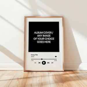 Custom Music Poster, Song Lyrics Print, Album Cover Prints, Favourite Song or Artist Gifts, Personalised Music Gifts, Custom Band Prints image 2