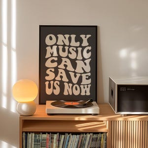 Retro Music Print, Colourful Music Wall Art, Soul Disco Quote Poster, groovy Typography Art, Funky Music Print, Dance Poster, Vinyl Record