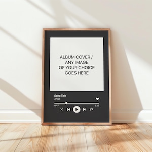 Custom Music Poster, Song Lyrics Print, Album Cover Prints, Favourite Song or Artist Gifts, Personalised Music Gifts, Custom Band Prints image 3