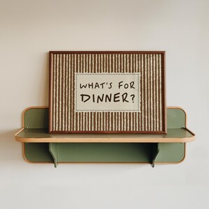 What's For Dinner Print - Kitchen Wall Art Decor - Cottage Core Striped Quote Poster