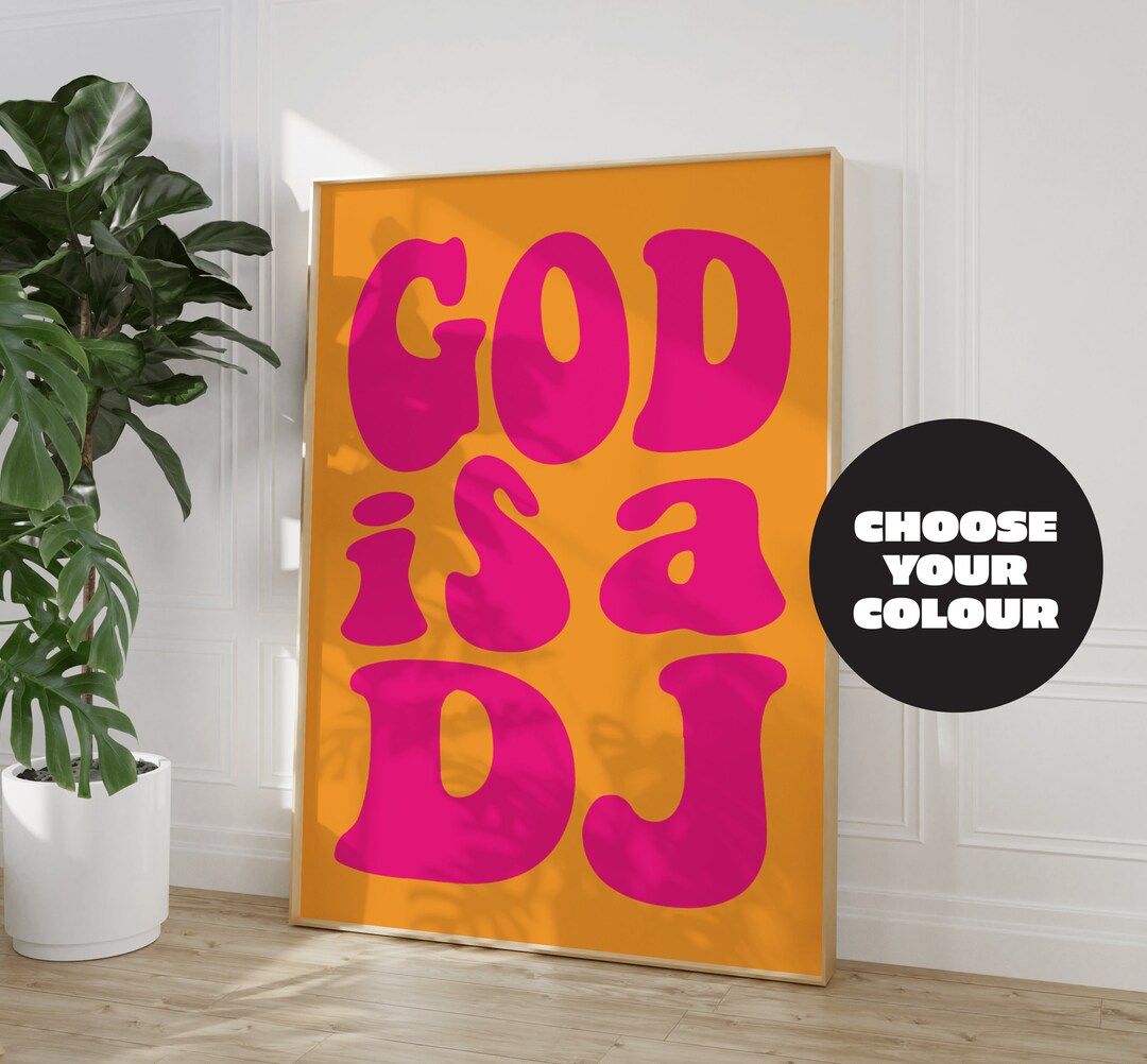 Faithless God is a DJ Lyrics Music Poster House Music Etsy