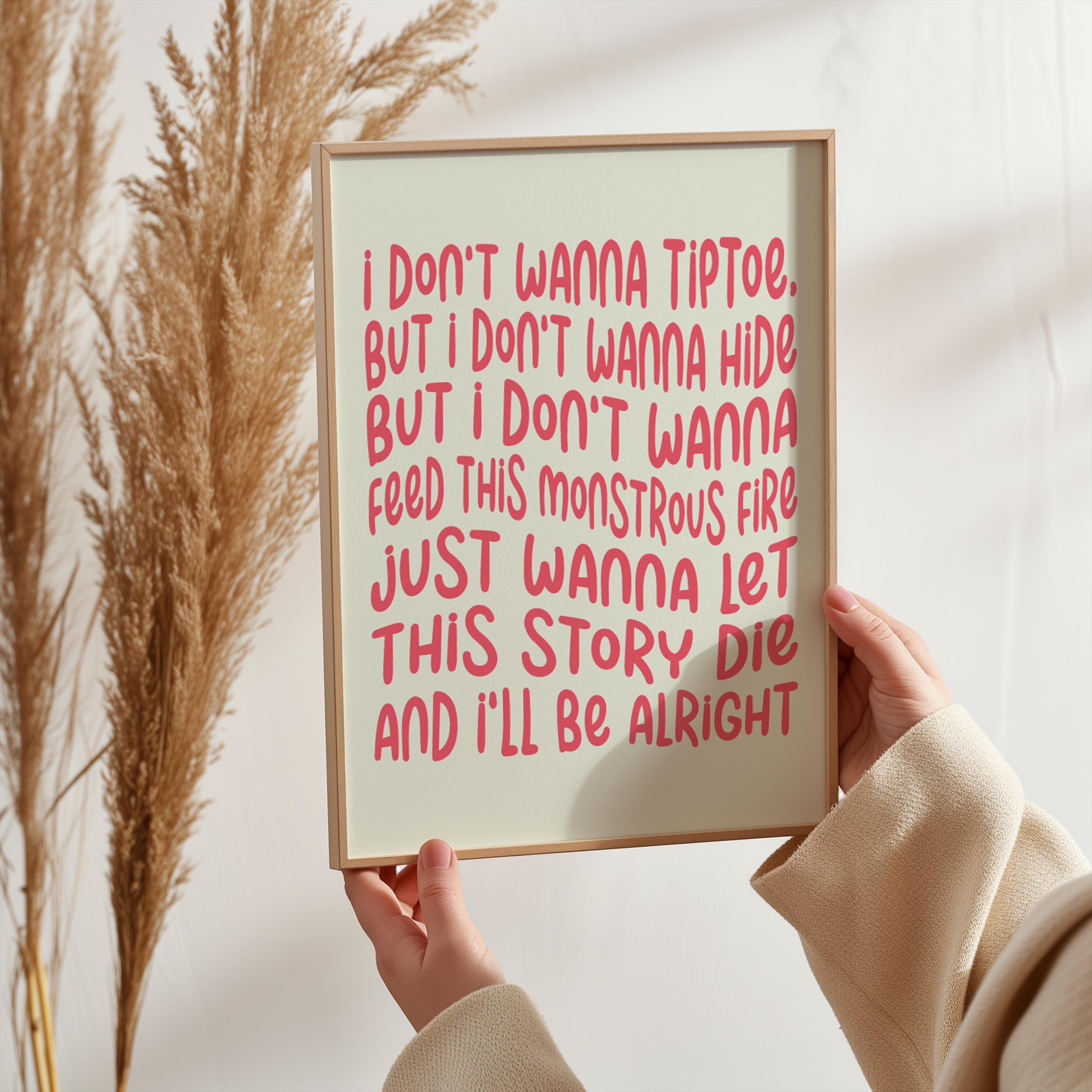 Custom Song Lyrics Print - Colourful Music Poster - Favourite Song Gifts - A5 A4 A3 Framed Unframed - Choose your own Song Colour and Lyrics